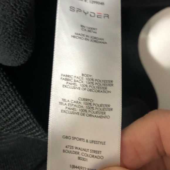 Spyder Sweater Men Black Pullover Jacket Thermal Waffle Knit Quarter Zip - Picture 4 of 7